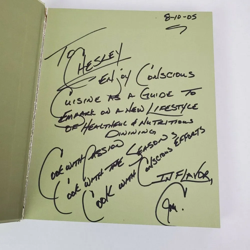 Signed 2005 Conscious‎ Cuisine Cary Neff Cookbook Healthy Cooking